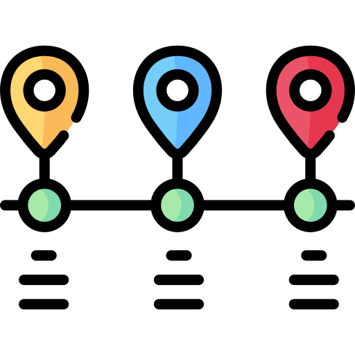 Timeline location pin business and finance icon