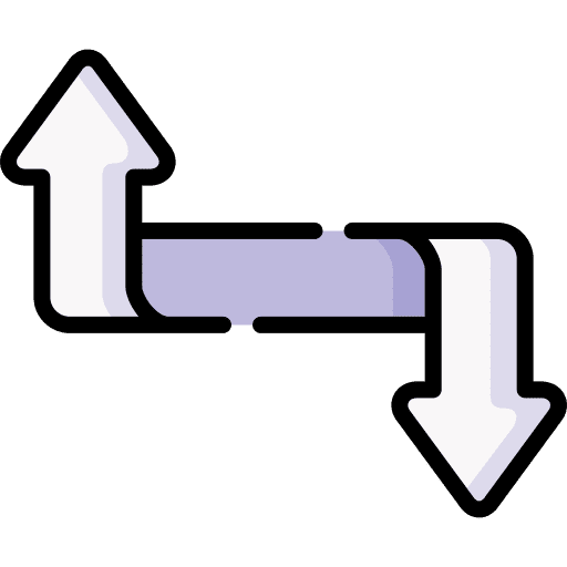 Arrows multiple flexibility graphic icon