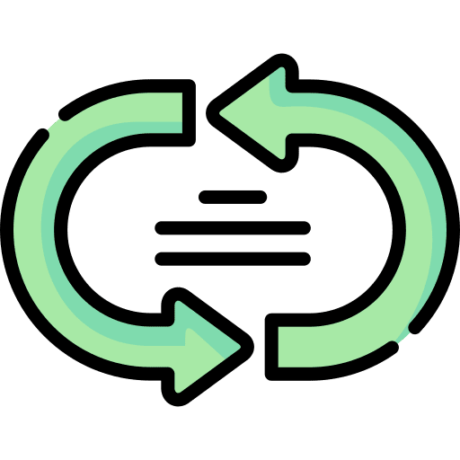 Arrows process chart change icon