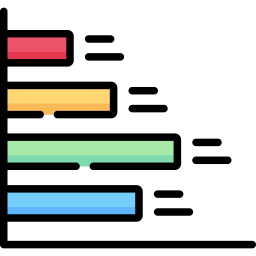 Bar chart horizontal bar chart graphic icon