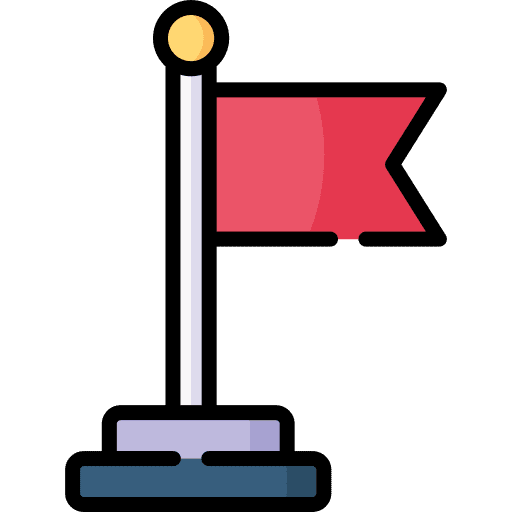 Goal flags achievement experience icon