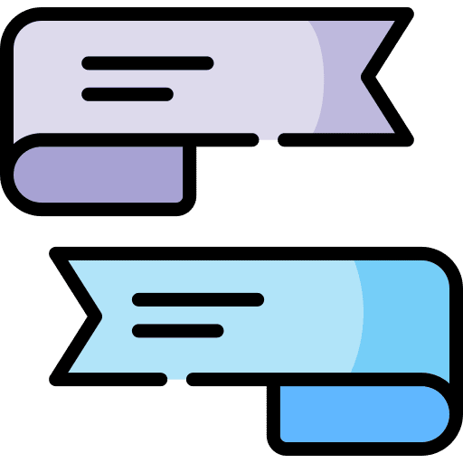 Banner organization ribbons business and finance icon
