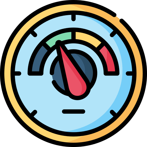 Performance speed measure efficiency icon
