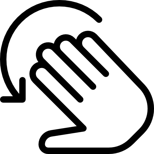 Rotate hands and gestures finger touch screen icon Rotate hands and gestures finger touch screen icon