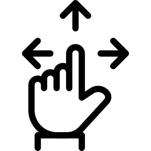 Tap finger hand multimedia option icon Tap finger hand multimedia option icon