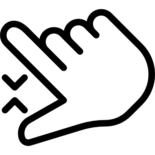 Zoom out hand multimedia option hands icon Zoom out hand multimedia option hands icon