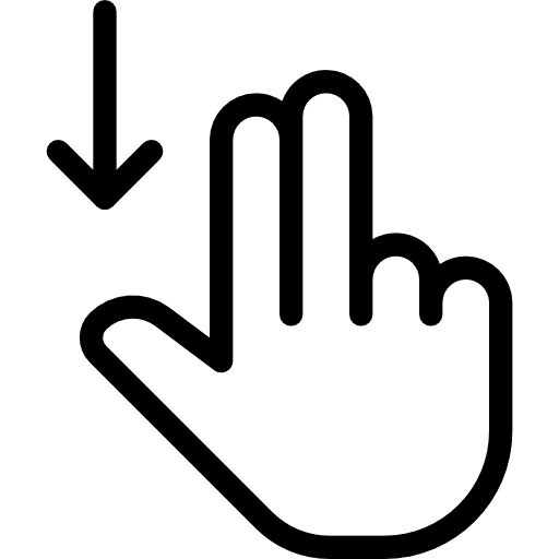 Scroll touch screen fingers gestures icon Scroll touch screen fingers gestures icon