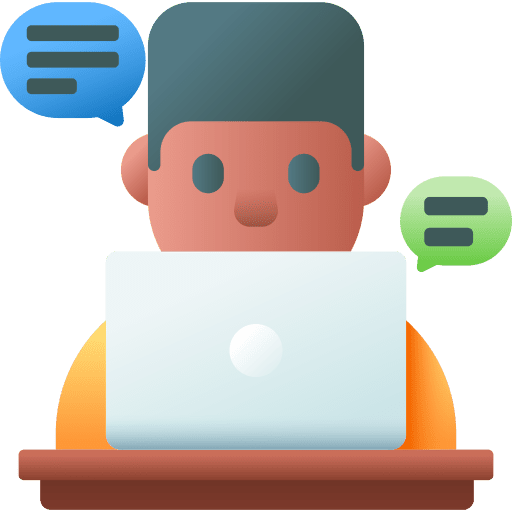 Chatting telecommuting working at home communications icon