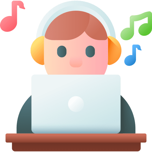 Music professions and jobs teleworking music icon Music professions and jobs teleworking music icon