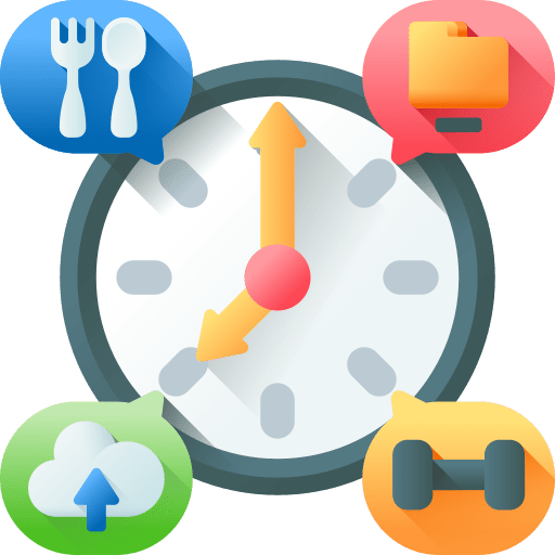 Schedule time and date work exercise icon Schedule time and date work exercise icon