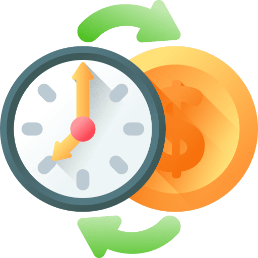 Time is money time is money cash clock icon