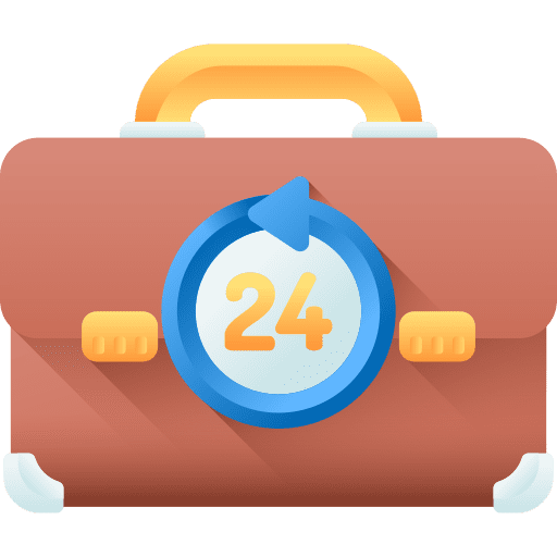 Working hours briefcase time and date working time icon Working hours briefcase time and date working time icon