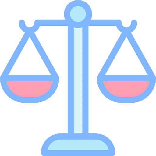 Balance legal scale justice icon