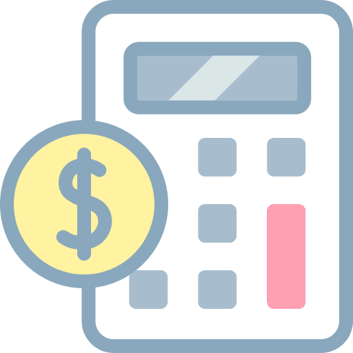 Calculator business and finance money calculator icon