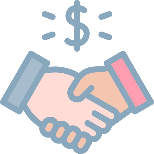 Cooperate handshake agreement business and finance icon