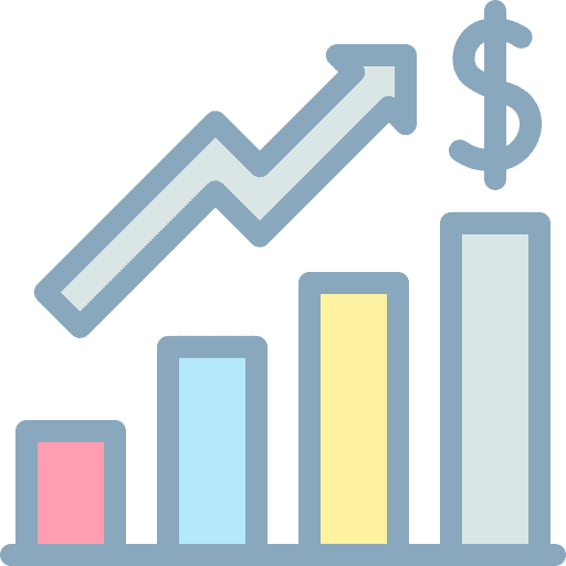 Increase arrow up dollar sales marketing icon