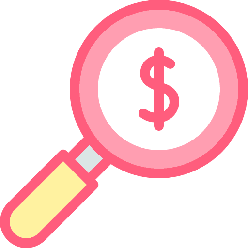 Money search dollar economy icon