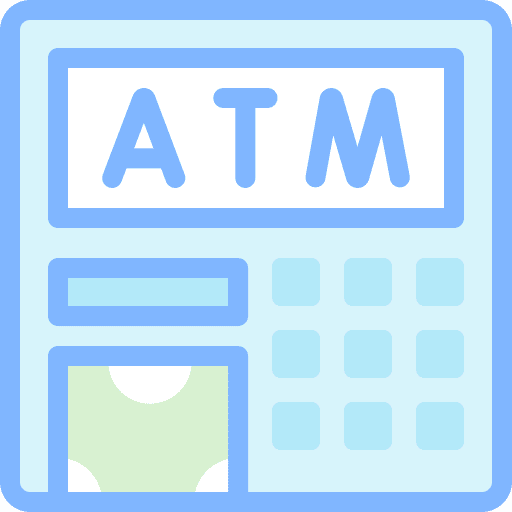 Atm cash machine atm machine cash withdrawal icon