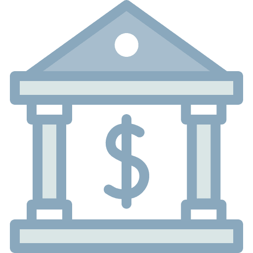 Bank office architectonic bank icon