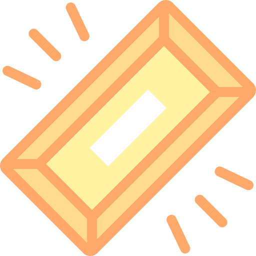 Gold bar gold ingots wealth business and finance icon