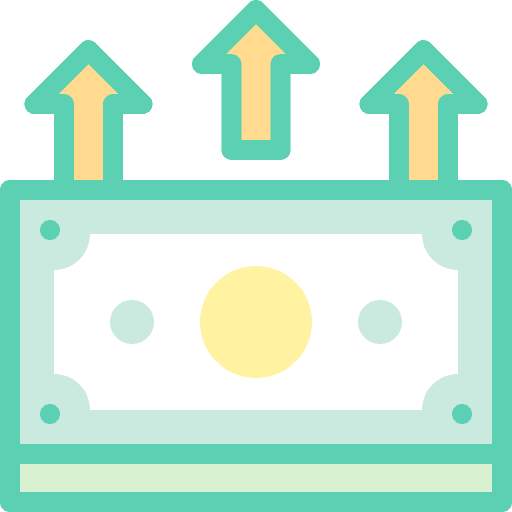 Increase increase business and finance money growth icon