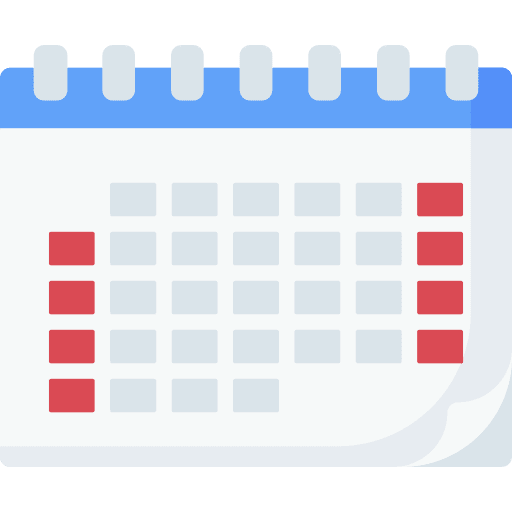 Calendar organization task planning week icon