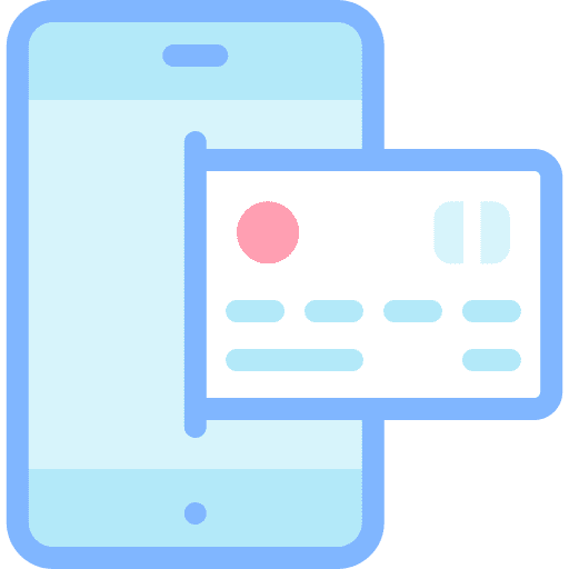 Smartphone business and finance online payment smartphone icon