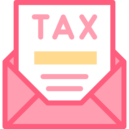 Tax message business and finance invoice icon