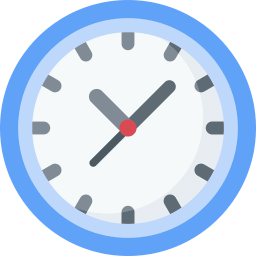 Wall clock time and date furniture watch icon