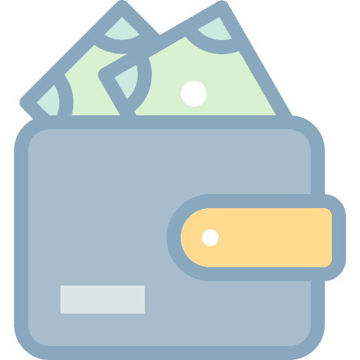 Wallet billfold wallet holder icon