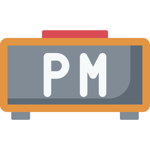 Digital alarm clock alarm digital clock time and date icon