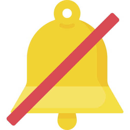 Disabled silent disabled time and date icon