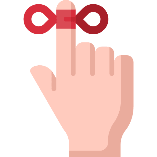 Reminder gestures reminder finger icon