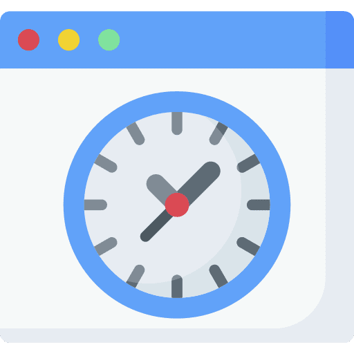 Time interface internet time icon