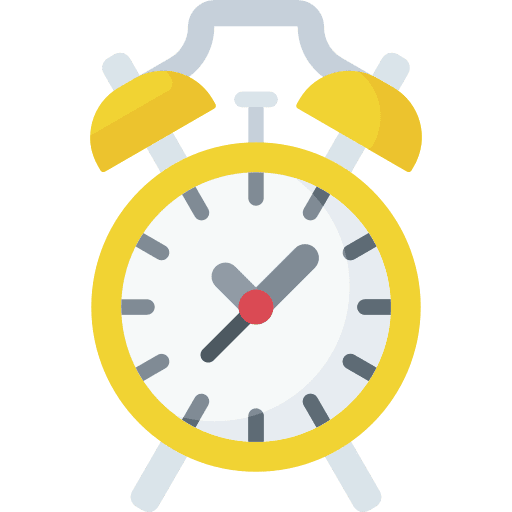 Alarm clock time and date alarm time icon