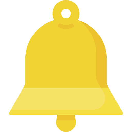 Bell alarm musical instrument bell icon