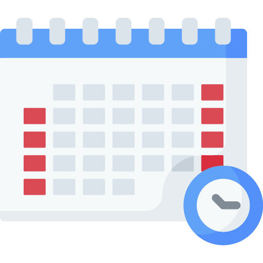 Calendar date clock calendar icon