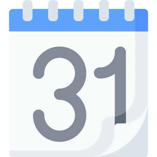 Calendar organization time and date date icon