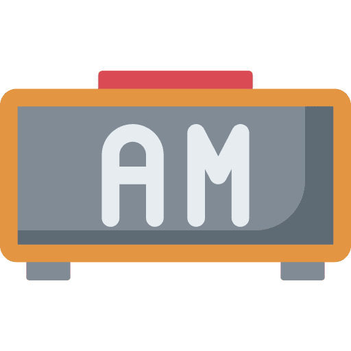 Digital clock wake up hour electronics icon