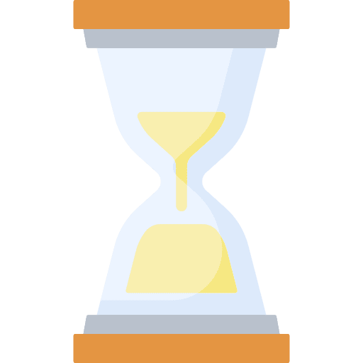 Hourglass sandglass wait time icon