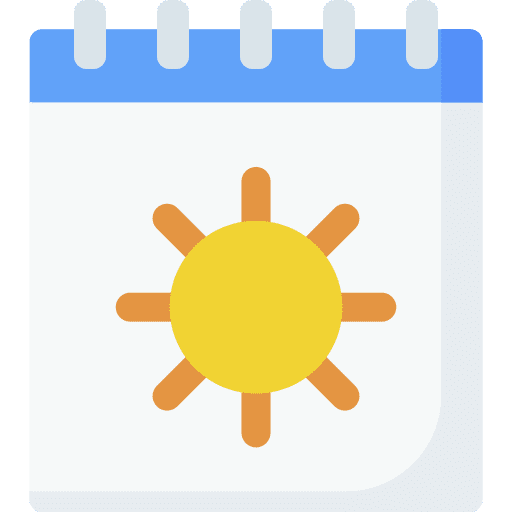 Summer date schedule summer icon