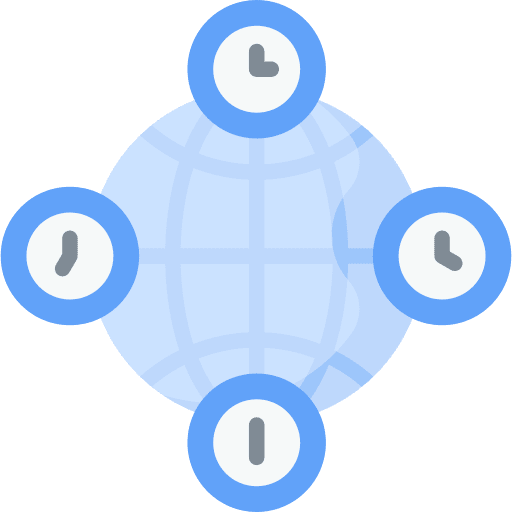 Time zone earth grid world time zone icon