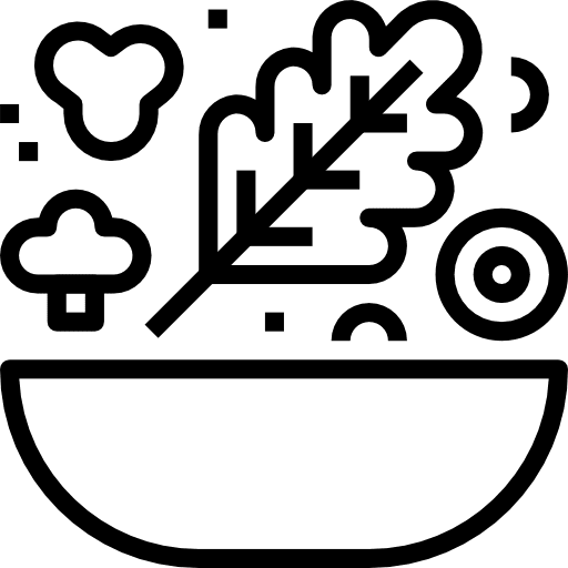 Salad vegetarian restaurant vegetable salad icon