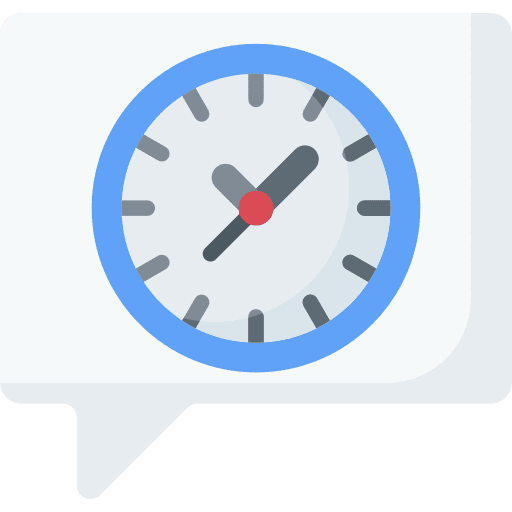Time time clock conversation icon