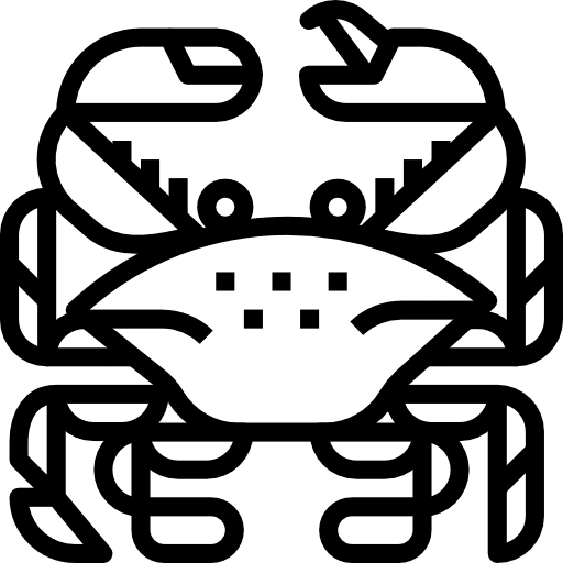 Crab sea life beach animals icon Crab sea life beach animals icon