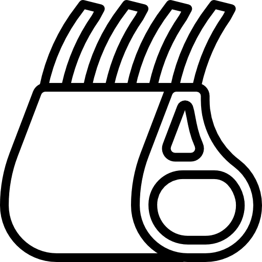 Rib barbecue pork food and restaurant icon Rib barbecue pork food and restaurant icon