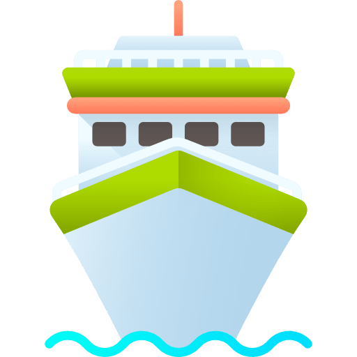 Cruise transportation holidays ship icon