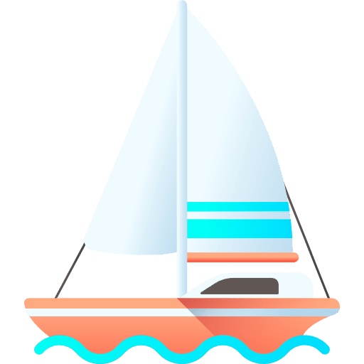 Sailboat sail sailing transport icon
