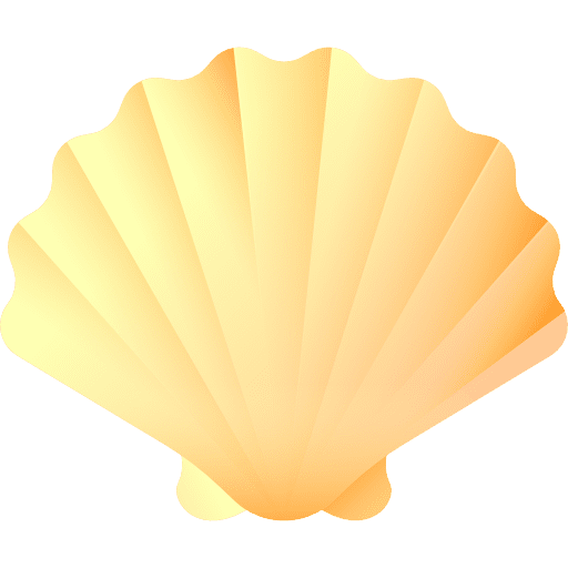 Shell sea life food food and restaurant icon