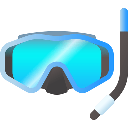 Snorkel mask diving summertime icon